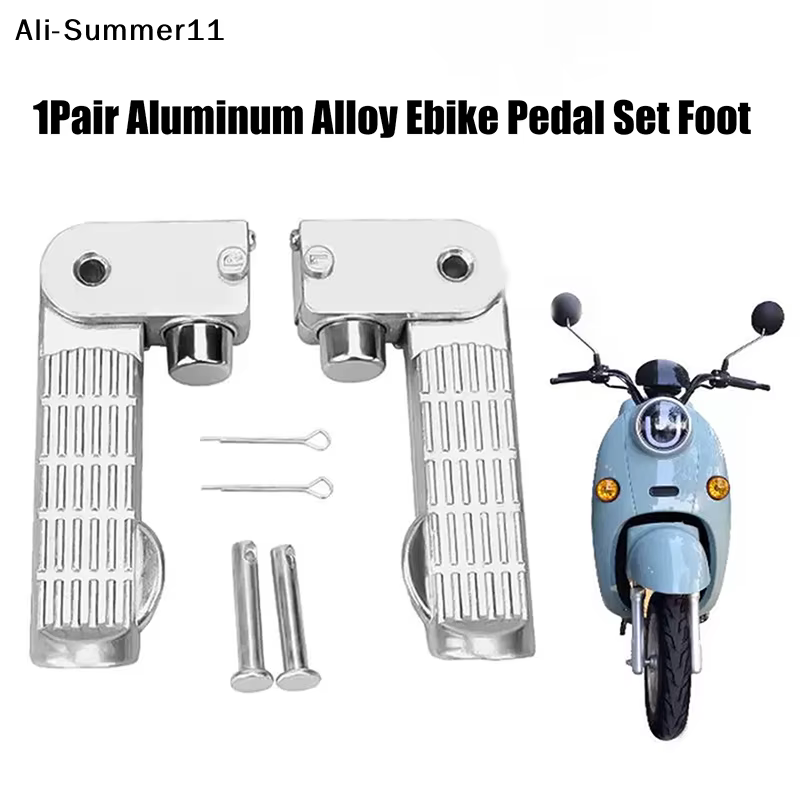 【RV】 1 paire de pédales de vélo électrique en alliage d'aluminium, repose-pieds pliables, remplaceme