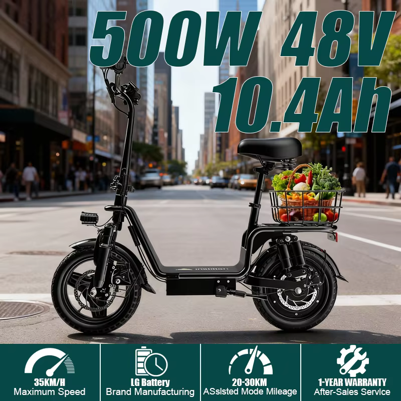 Le scooter électrique DEEPOWER C14 peut transporter du poids sur les pédales et est équipé d'un mote