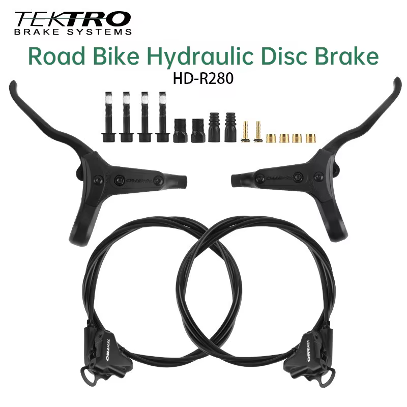 Frein à disque hydraulique TEKTRO R280 pour vélo de route, montage plat, type hydraulique à double b