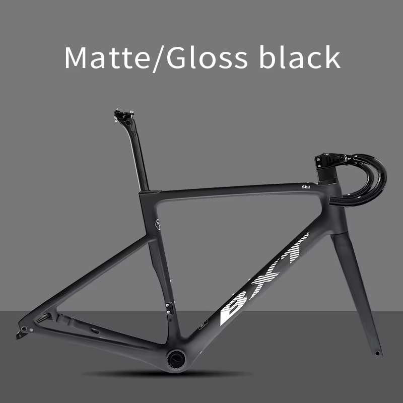 Cadre de vélo de route en carbone ultraléger BXT, cadre de route de 140mm avec frein à disque plat,