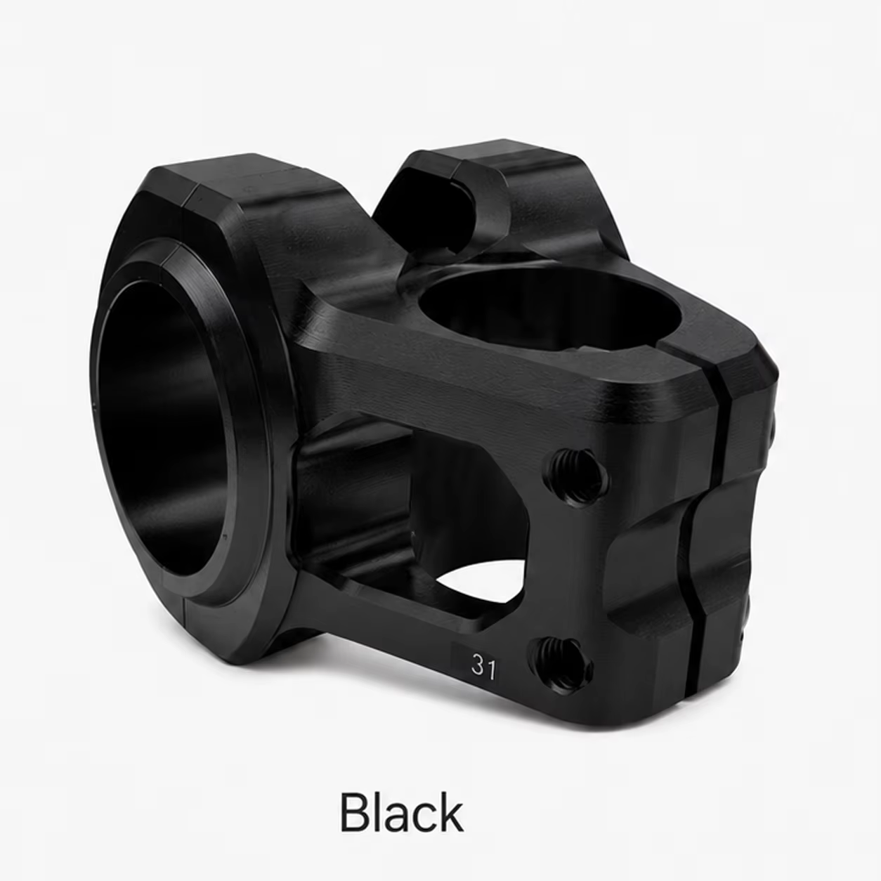 Tige de guidon de vélo CNC 31,8 mm, tige de guidon courte 0 ° Tige de vélo en alliage d'aluminium