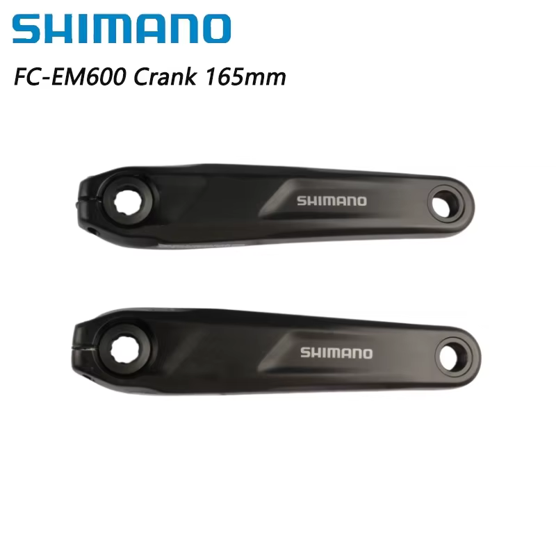 Manivelle Shimano FC-EM600 165mm pour vélo électrique, noire, compatible avec les moteurs E7000 EP80