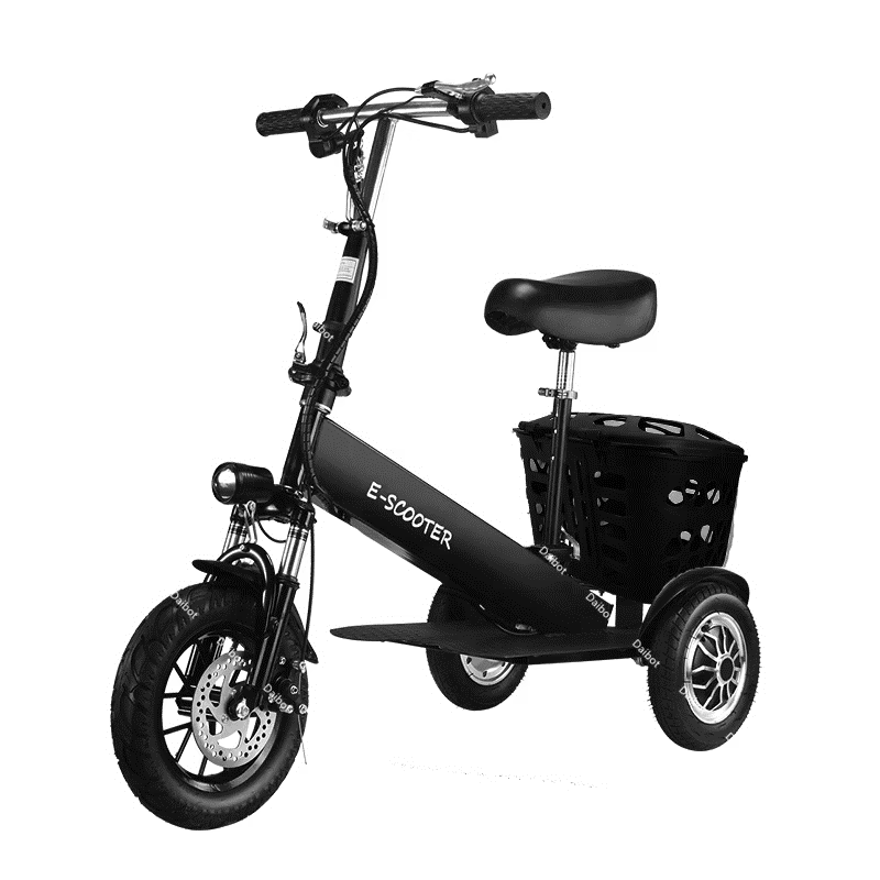 Mini Scooter électrique léger pour adultes, 3 roues pliables avec siège pour bébé, Tricycle électriq