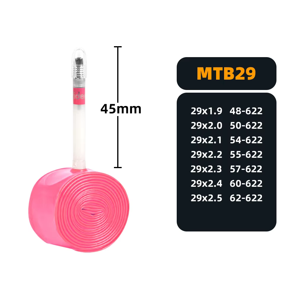 Ridenow – Tube intérieur de vélo ultraléger en TPU, 26 /27.5 /29 pouces, 45mm/65mm/85mm, pour gravie