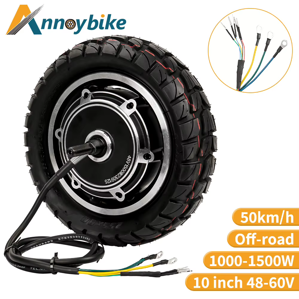 Moteur double entraînement pour trottinette électrique, 10 pouces, 48V 1000W 1200W 1500W, moteur de 