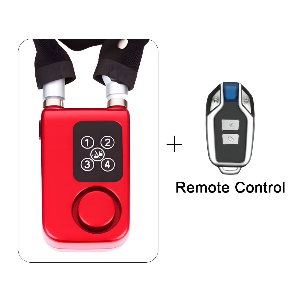 Antivol de chaîne de vélo avec alarme 110 dB et télécommande, étanche, à combinaison, pour vélo et t