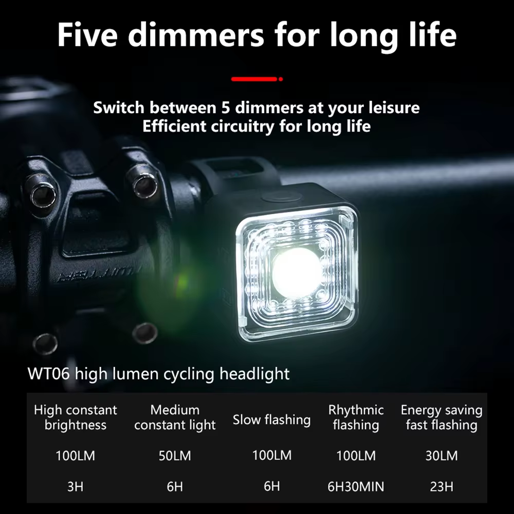 ThinkRider feu arrière de vélo intelligent démarrage automatique arrêt frein IPX6 étanche USB Charge