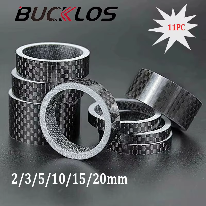 BUCKKubBike-Rondelle de casque en fibre de carbone, entretoise de tige flexible, tige de vélo de rou