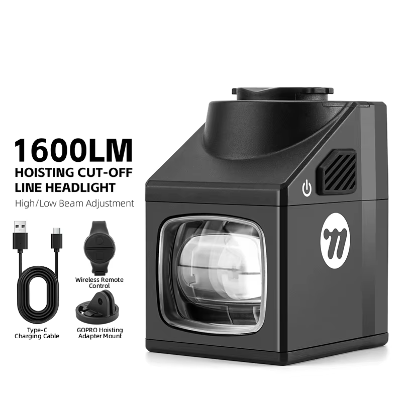Phare de vélo sans fil WEST BIKING 1600 lumens, anti-éblouissement, étanche IPX4, rechargeable par T
