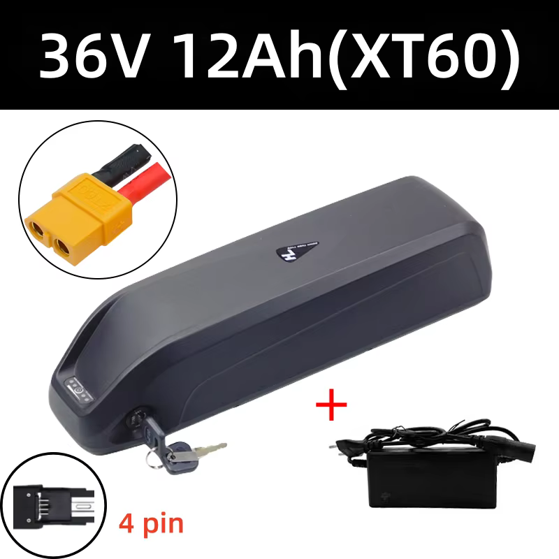 Batterie de vélo électrique type Hailong, 36V 48V 52V 12Ah 15Ah 18Ah 20Ah 30Ah compatible avec la sé
