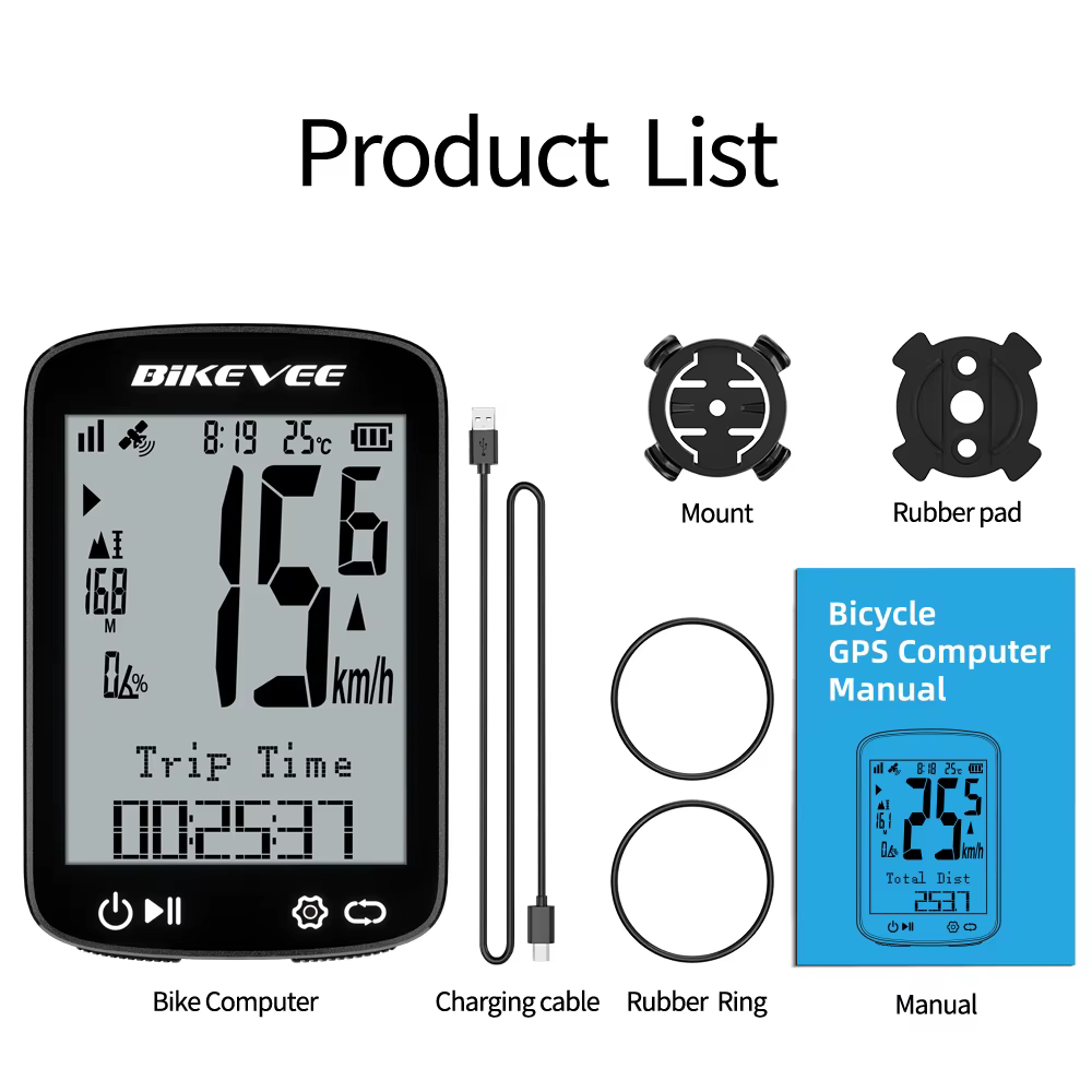 Accessoires de vélo GPS sans fil ordinateur de vélo compteur de vitesse de cyclisme odomètre étanché
