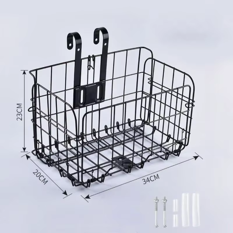 Panier de vélo pliable pour VTT, panier avant et arrière, panier latéral robuste pour remorque