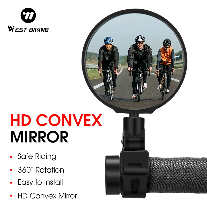 WEST VÉLO Universel Vélo Rétroviseur 360 Degrés Réglable Rétroviseur Vélo Accessoires Vélo Guidon Mi