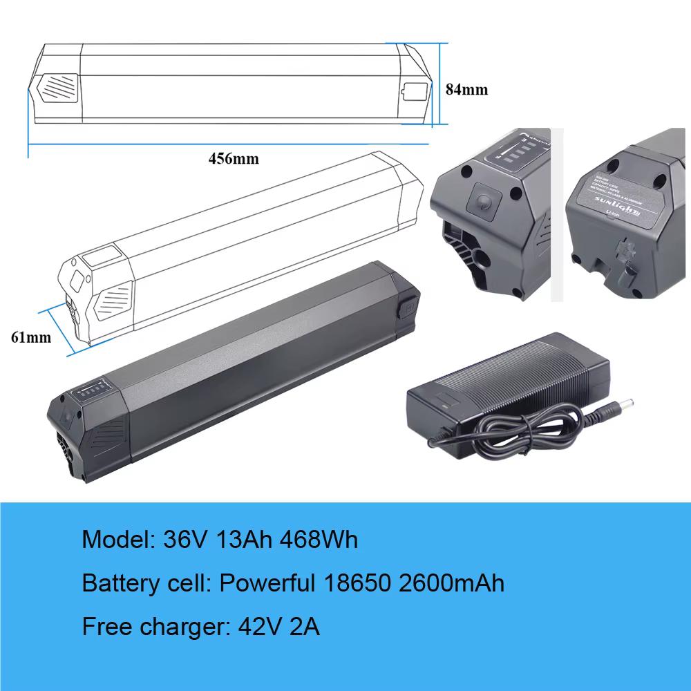 Sun Light 2 batterie de vélo électrique 36v 12.5Ah 13Ah 15Ah 17.5Ah Sunlight 2 SSE 059 batterie de v