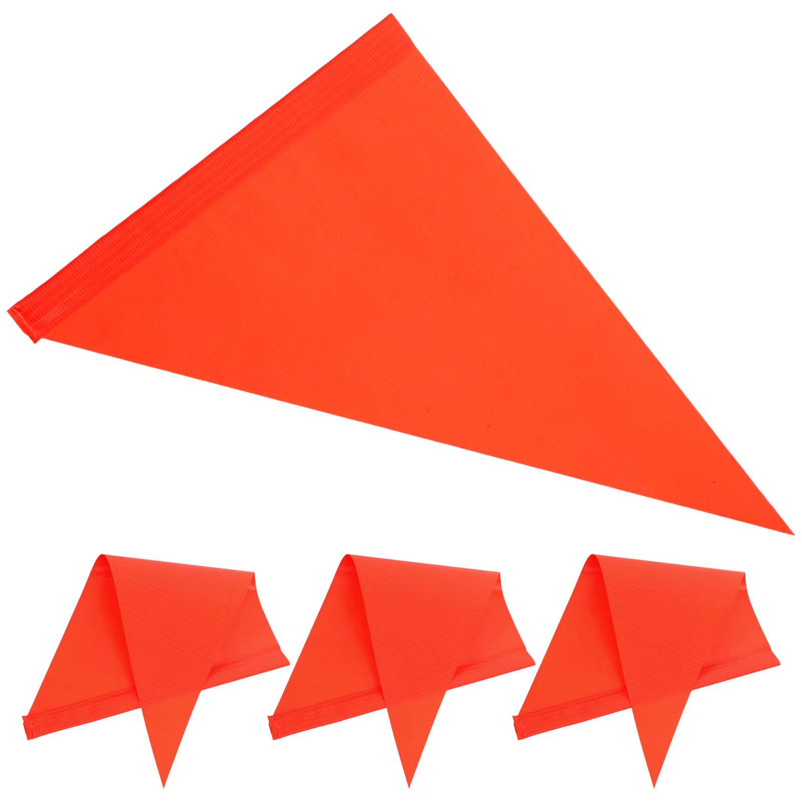 Drapeaux de sécurité de remplacement, 4 pièces, drapeaux triangulaires haute visibilité pour vélos, 