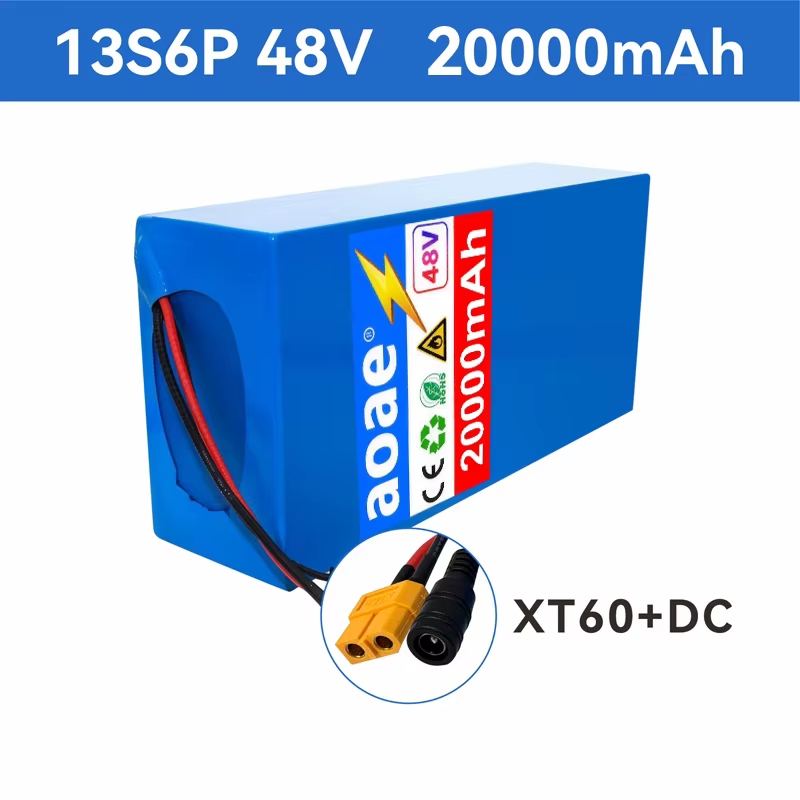 Batterie de scooter électrique 48V 13S6P 20Ah, cellules 18650 de qualité A, 2000W, BMS intégré, XT60