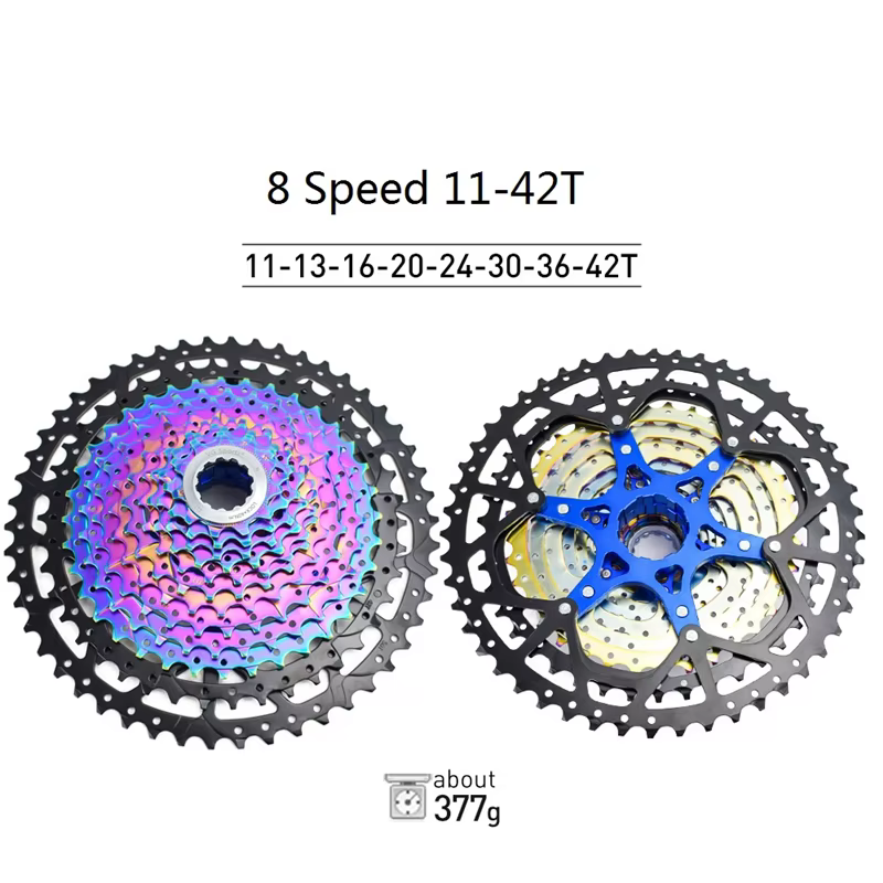 8 9 10 11 12 vitesses arc-en-ciel vélo Cassette VTT roue libre vélo pignon 40/42/50T vtt coloré K7 C