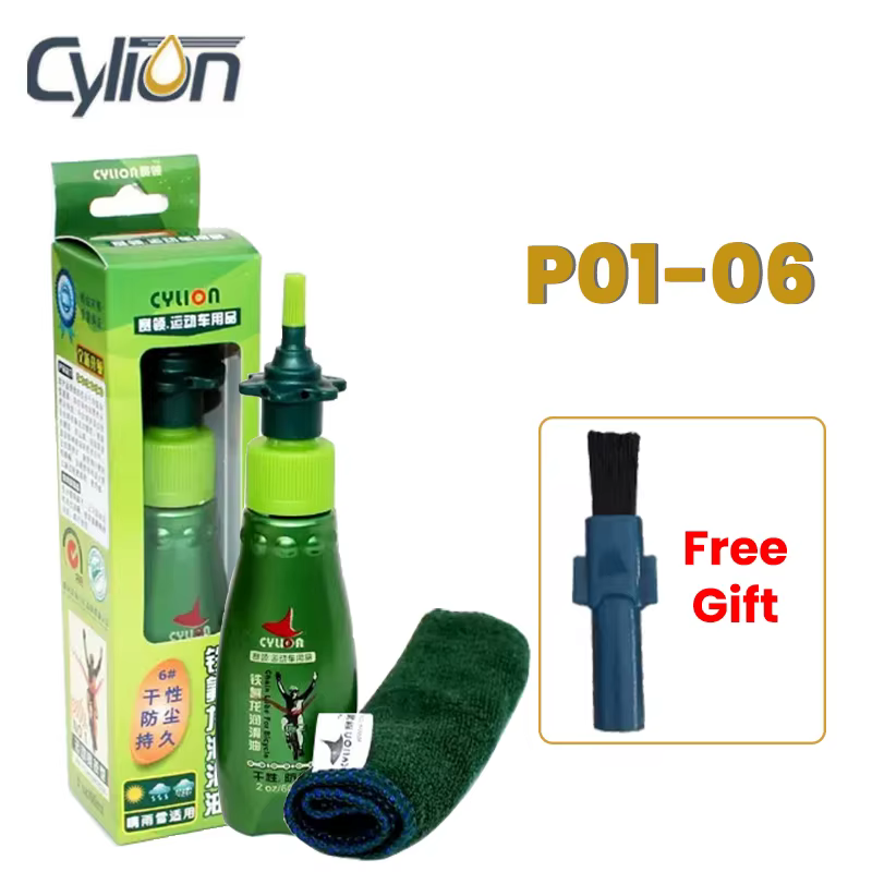 CYLION 60ml Lubrifiant Sec Spécial Vélo VTT Vélo de Route Chaîne Roulement Fourche Roue Libre Huile 