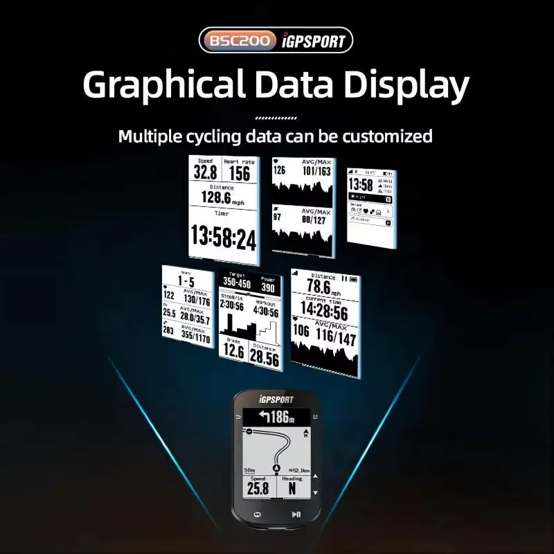 IGPSPORT-Ordinateur de vélo GPS BSC200, Odomcirculation de vélo, Compteur de vitesse sans fil, Navig