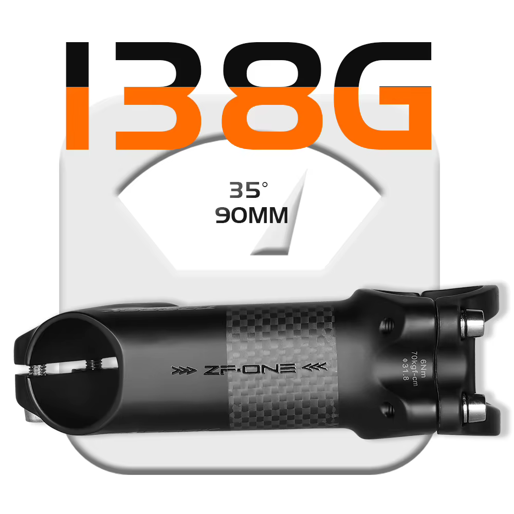 Toseek-Potence de vélo de montagne en carbone ZF-ONE à 25/35 degrés, potence de guidon de 31.8mm, pi