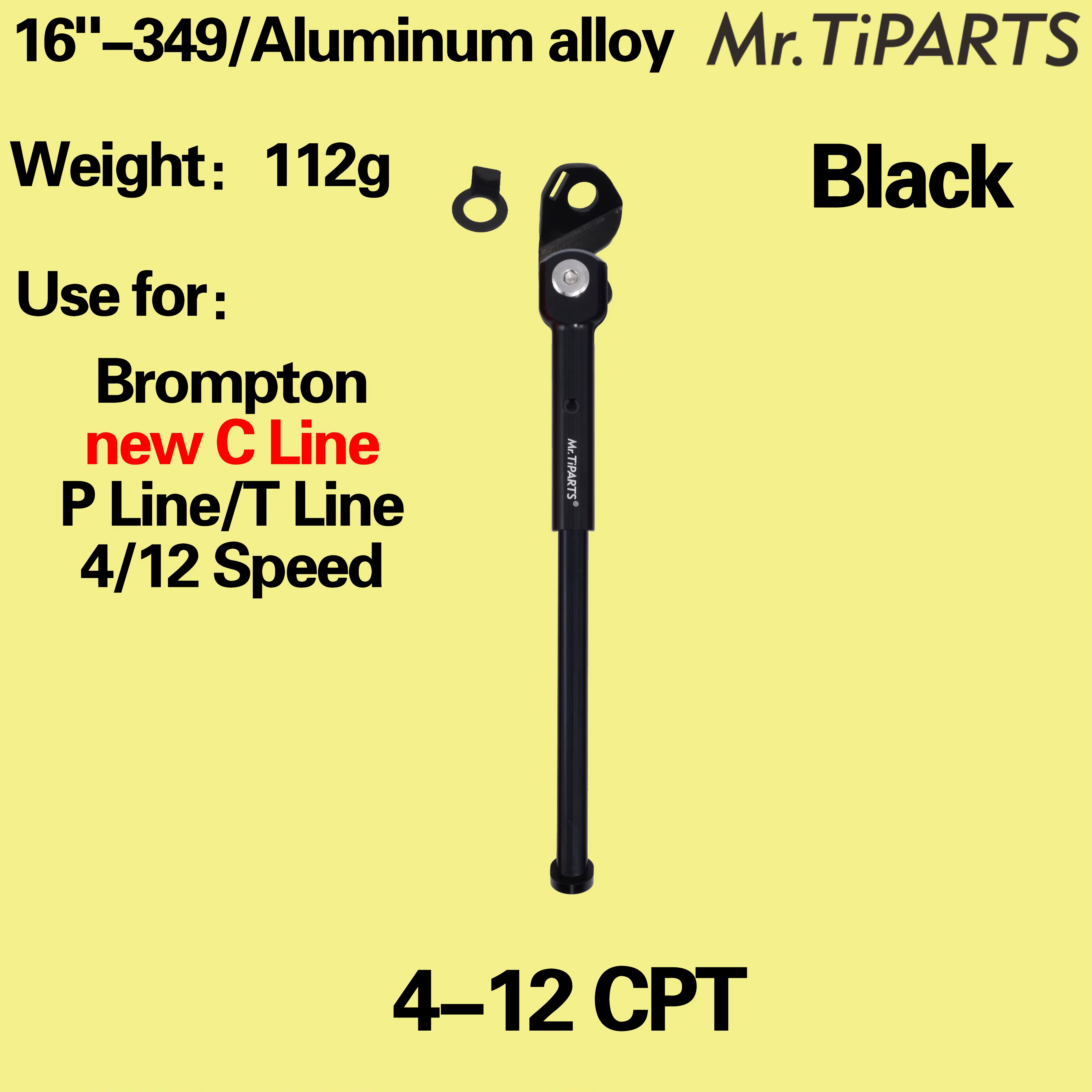 Mr.Tiparts-Support de 16 pouces en alliage d'aluminium, pour Bromsilice Bike C Line A Line