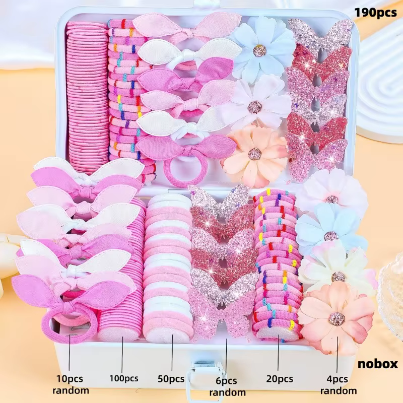 Ensemble d'accessoires pour la Saint-Valentin rose 190 pièces |   Comprend un nœud, des fleurs et de
