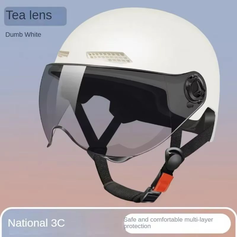 Casque de sécurité de vélo hommes et femmes adultes enfants dessin animé vélo électrique moto demi-c