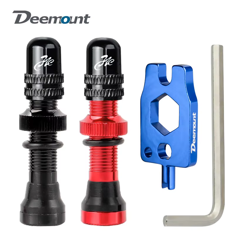 Deemount 2 pièces vannes Schrader A/V 40/60mm CNC usiné anodisé pour jantes Tubeless de vélo de rout