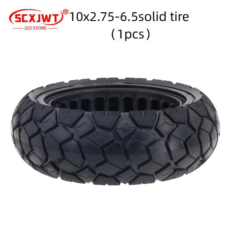 Nouveau pneu solide tout-terrain 10X2.75-6.5 pour trottinette, pneu solide alvéolé sans chambre à ai