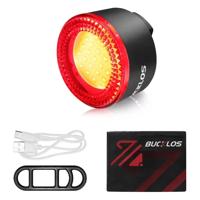 BUCKLOS feux de cyclisme COB phare de vélo feu arrière LED vélo avant feu arrière ultraléger lampe d