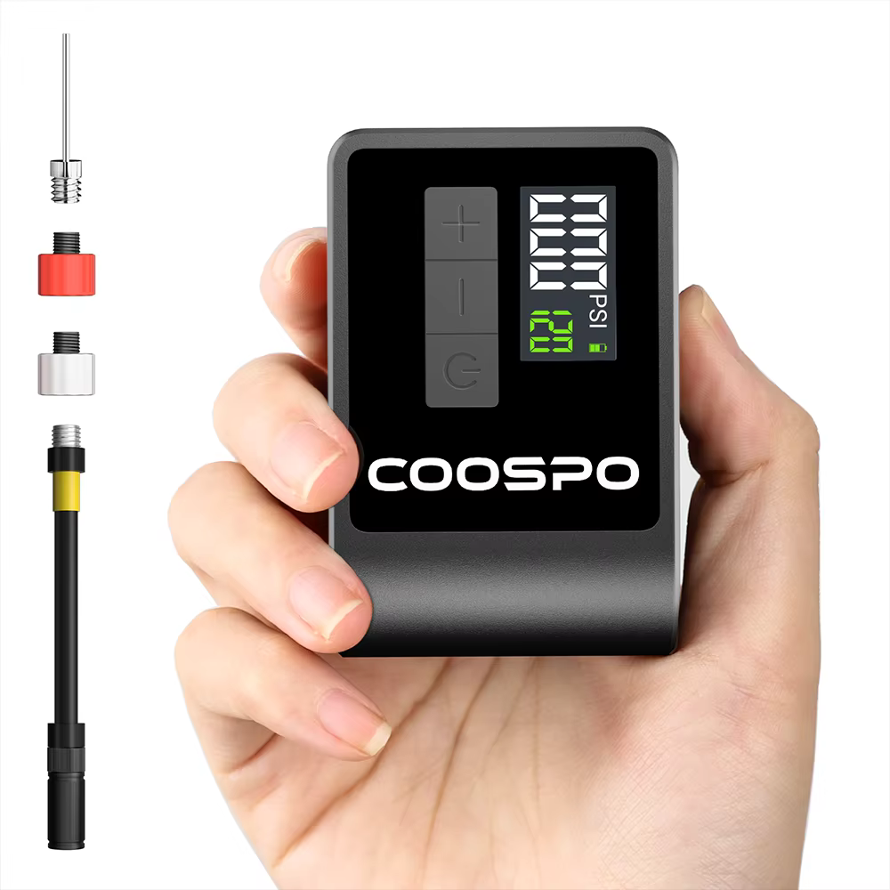COOSPO Mini pompe à Air électrique gonfleur numérique Portable 120PSI 500mAh vtt accessoires de vélo
