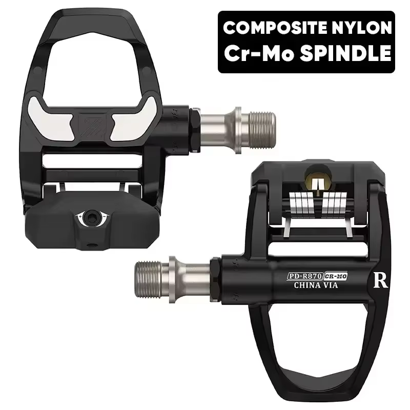 Pédales de vélo BUCKLOS, pédales de vélo de route sans clip, pédales en carbone et nylon ultralégère