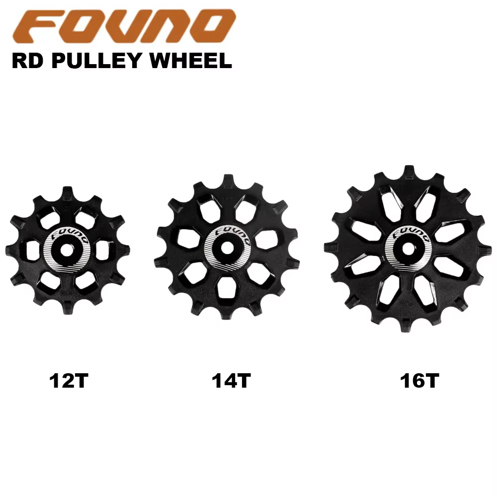 FOVNO – jeu de poulies de dérailleur arrière 12T 14T 16T, Support de roue à dents larges et étroites