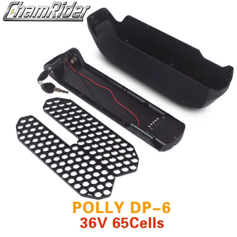 ChamRider-Polly-Boîtier de batterie pour vélo électrique 6, tube alertes onal, bandes de dégrad, 186