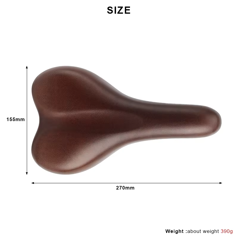 Selle de vélo Vintage confortable épaissir doux Absorption des chocs siège de vélo en cuir PU éponge