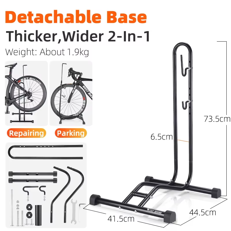 WEST BIKING – support de stationnement de vélo 3 en 1, support de rangement multifonctionnel pour Ga