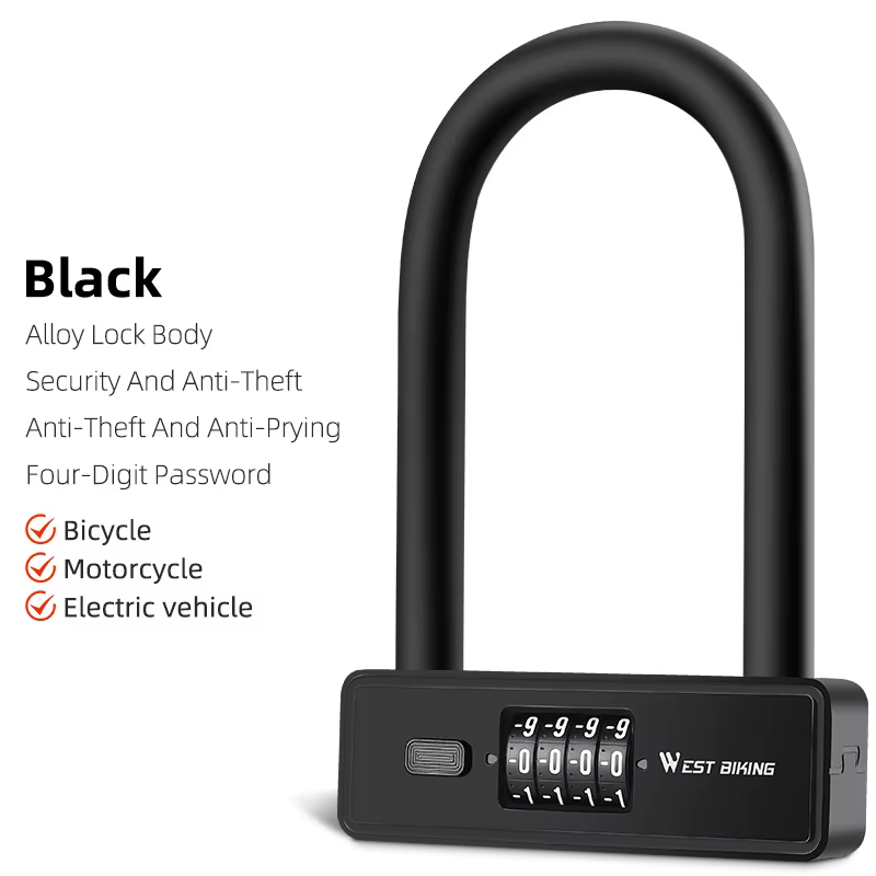 WEST BIKING – serrure de sécurité antivol pour vélo et moto, cadenas robuste en alliage de Zinc, por