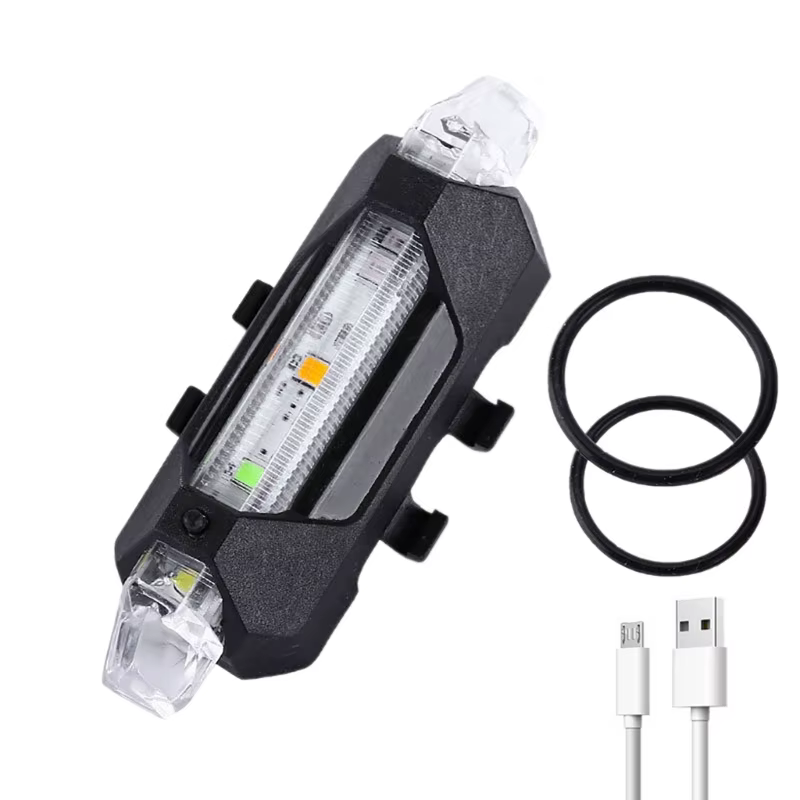 Feu arrière vélo étanche, feu arrière LED rechargeable par USB, feu stop 24BD