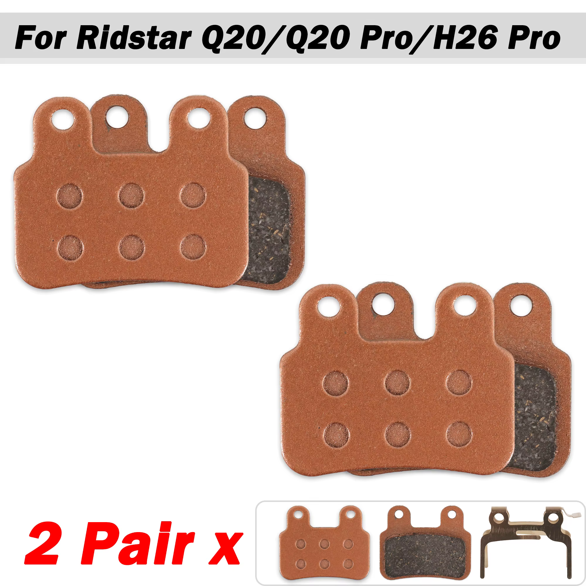 Plaquettes de frein de vélo électrique, pour Ridstar Q20PRO, H26PRO, EKX X20, X21