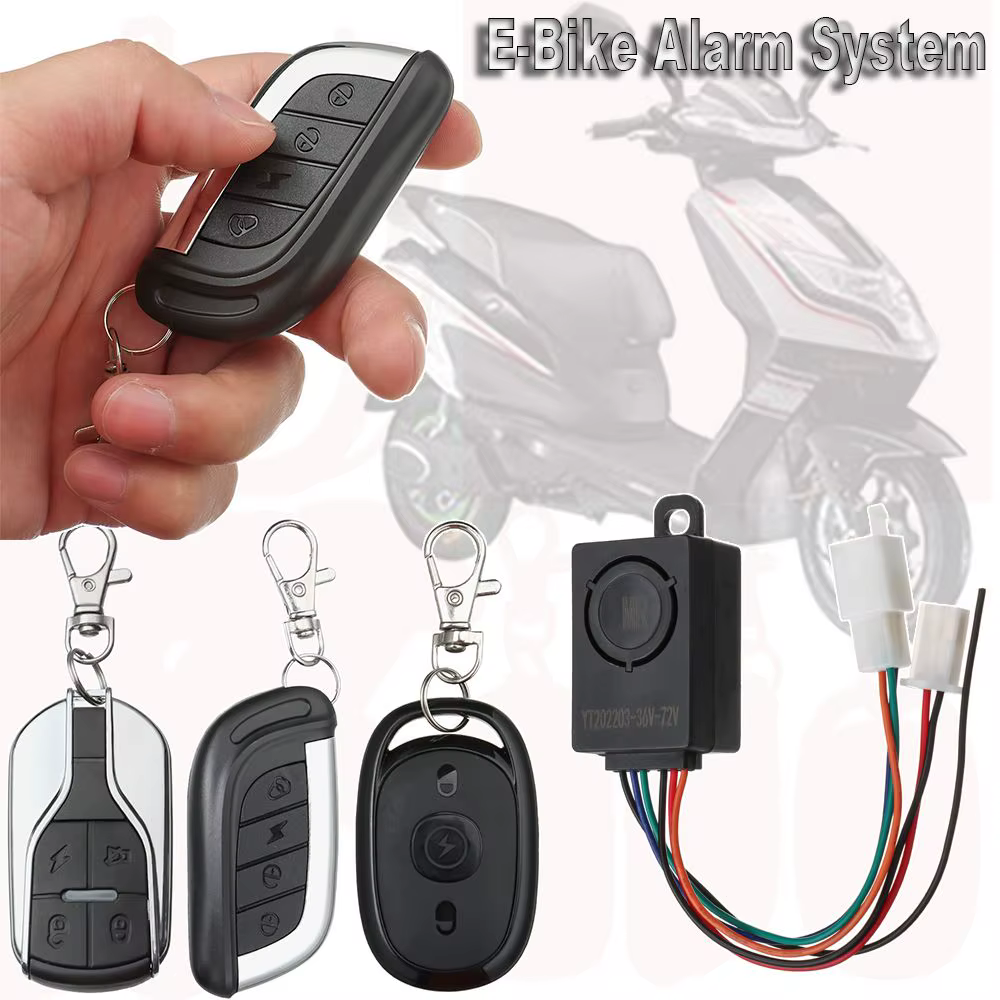 Système d'alarme de sécurité antivol pour vélo électrique, 36-72V, deux télécommandes pour moto Scoo