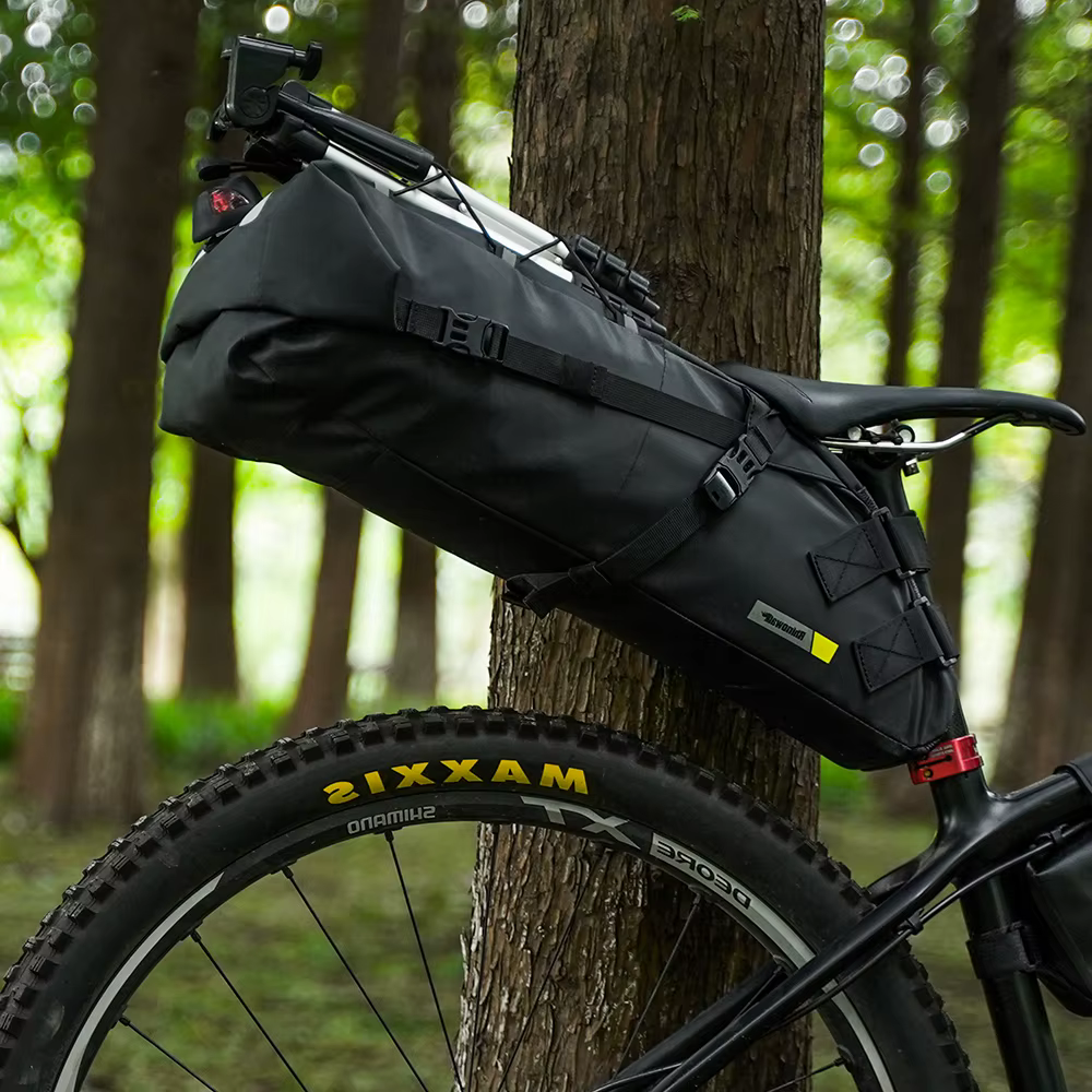Rhinowalk sac de selle de vélo étanche grande capacité sac de selle de vélo sac arrière pliable de c