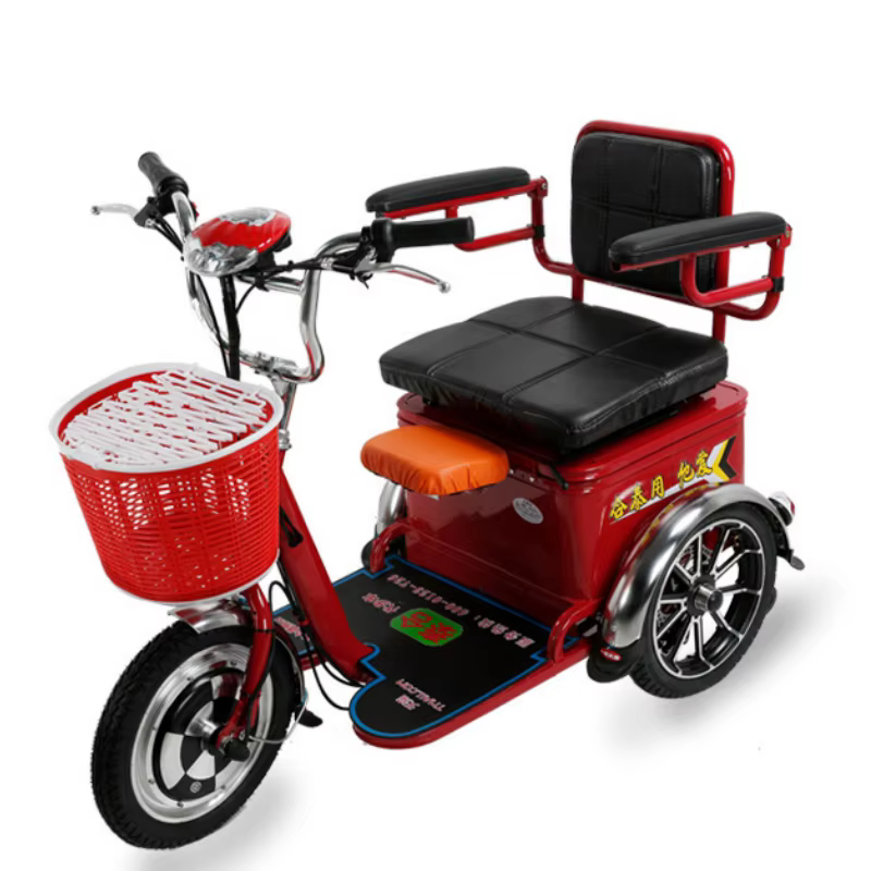 Mini Scooter électrique de 14 pouces, 3 roues pour adultes, Tricycle électrique Cargo 350W 48V pour 