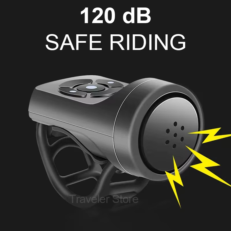 Sonnette électrique Rechargeable USB pour vélo et moto, klaxon d'alarme antivol pour cyclisme sur ro