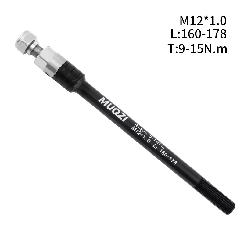 Adaptateur d'attelage de remorque à axe traversant de vélo M12x1.0/1.5/1.75 pas de filetage 160-178m