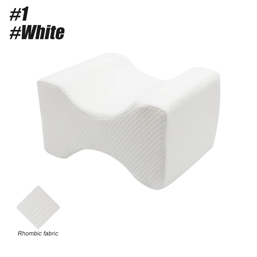 1 oreiller de genou pour dormeurs latéraux - 100% mousse à mémoire de forme - Coussin de contour en 