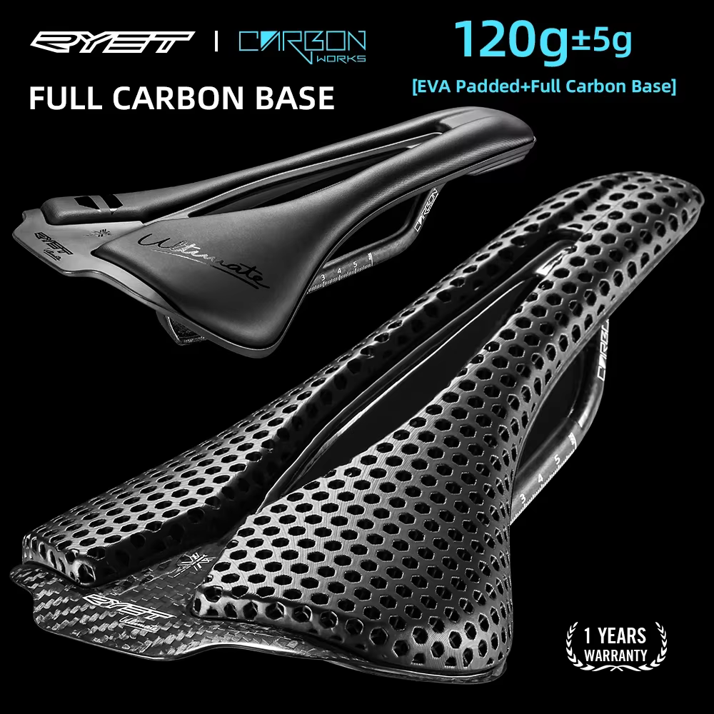 RYET-Selle de vélo imprimée en 3D, coussin en carbone, siège de vélo pour VTT, gravier, route, acces