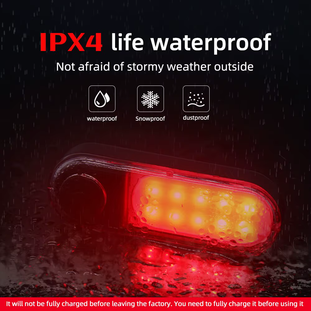 5 Modes Lumière Arrière de Vélo Étanche Lumière de Vélo COB USB Rechargeable Mtb Vélo Feux Arrière P
