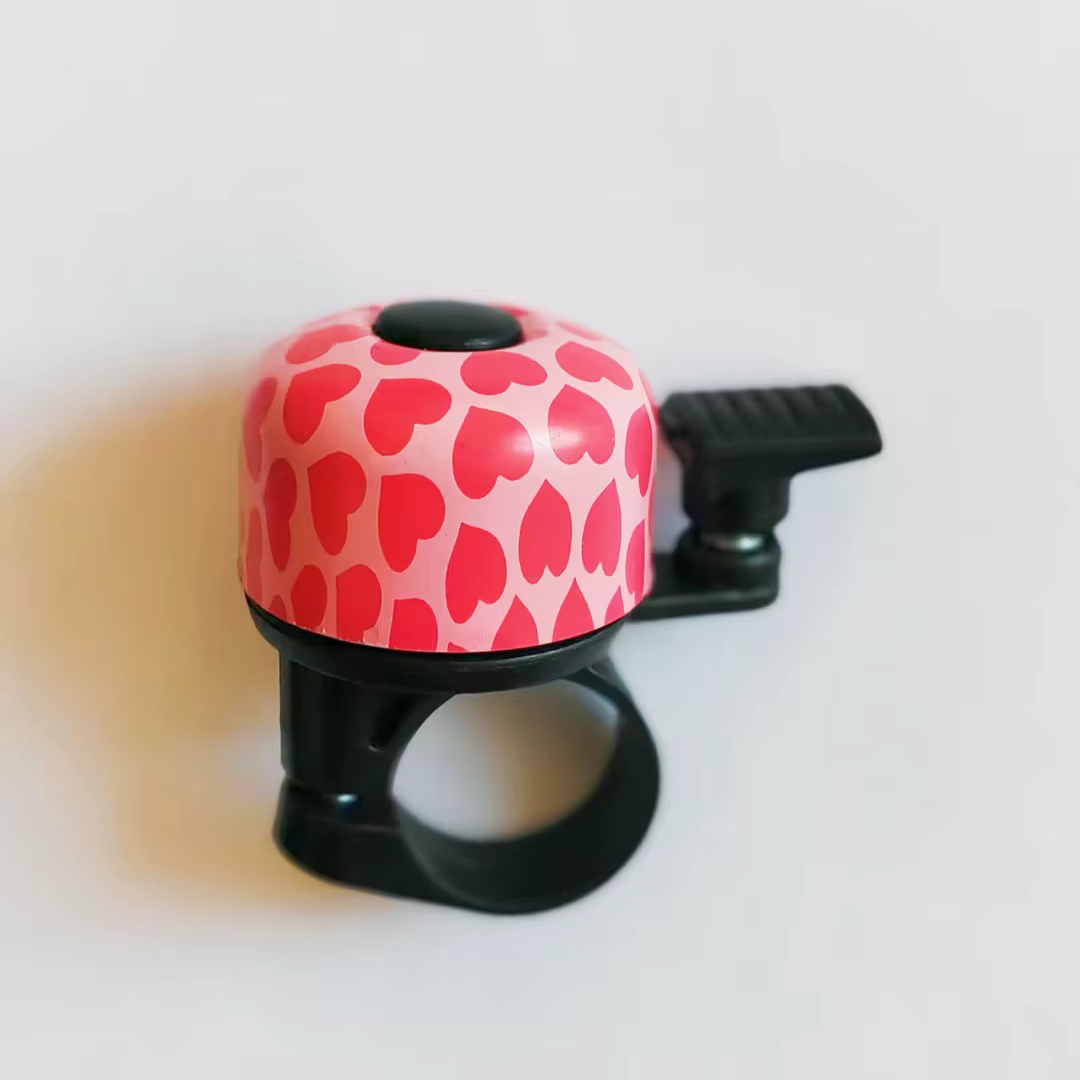 1 cloche de vélo en forme de cœur rose mignonne, accessoire de guidon pour cyclisme en extérieur