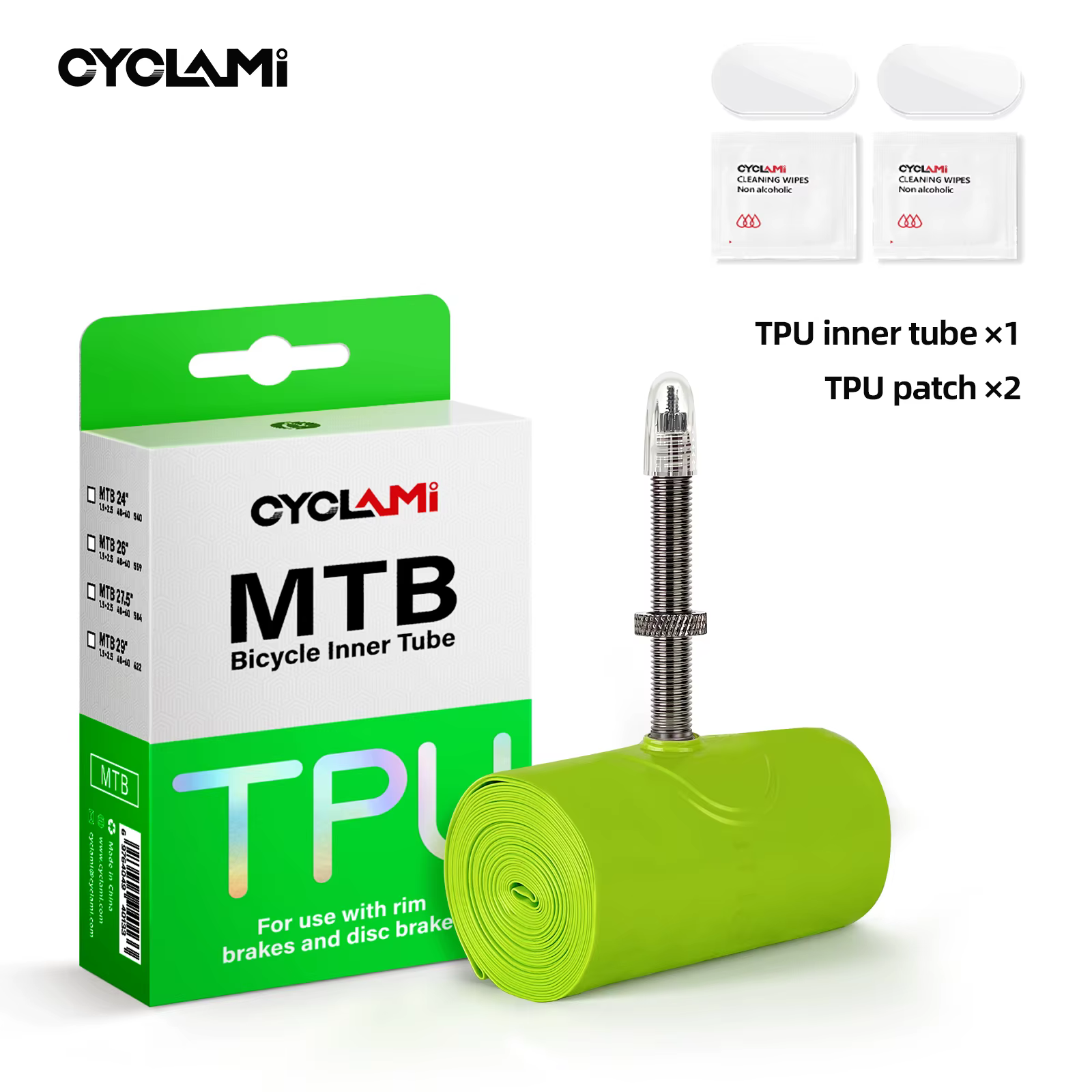 CYCLAMI – chambre à air ultralégère en TPU, tuyau en métal, Valve Presta FV, accessoires de vélo amo