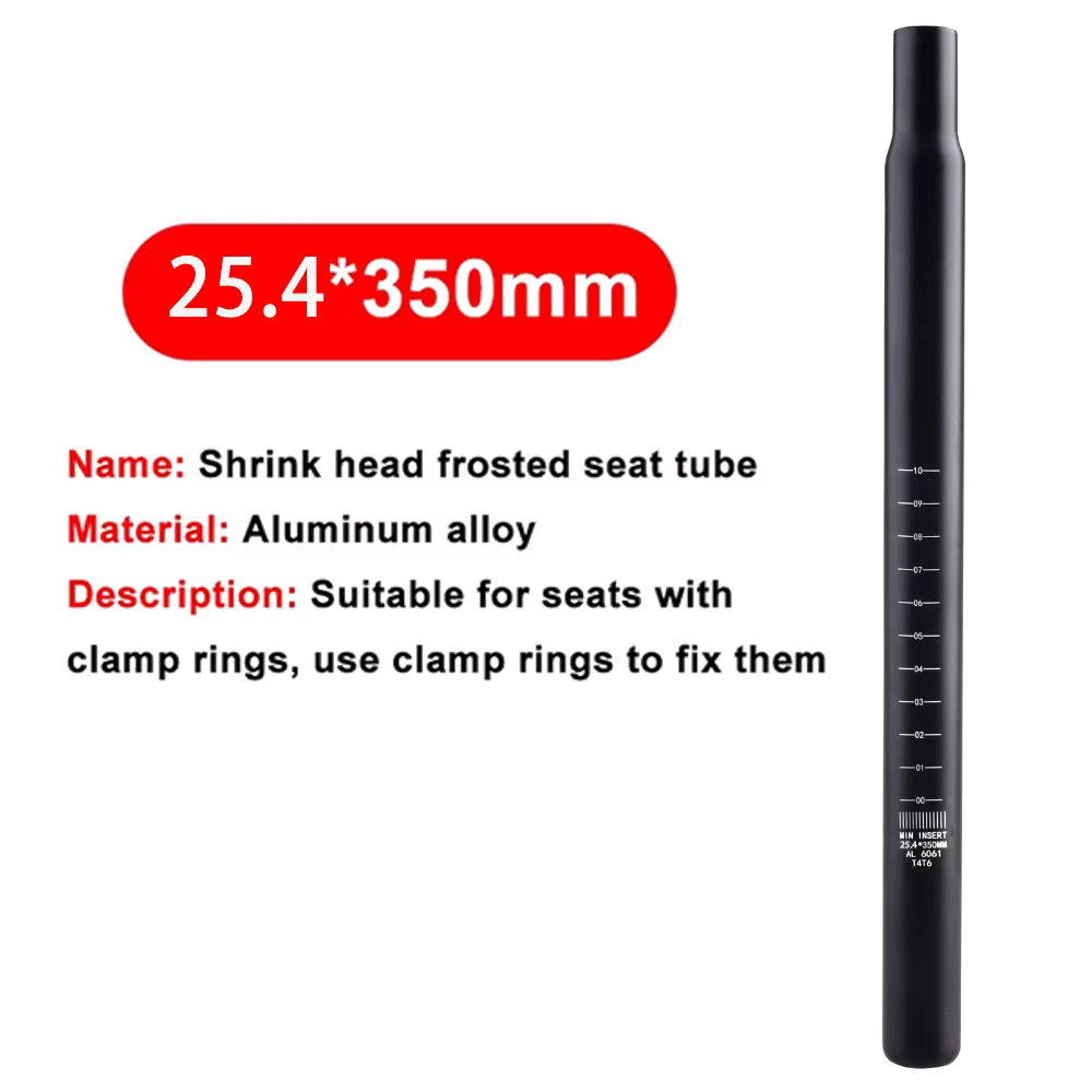 Tige de selle de vélo 25.4/27.2/28.6/30.4/30.8/31.6mm en alliage d'aluminium 350mm de longueur pôle 
